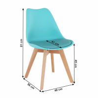 stolika BALI 2 NEW - rozmery, poah: ekokoa mentol/plast+drevo - buk, ilustran obrzok