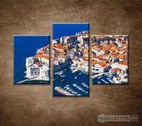 OBRAZ 3 DIELNY DUBROVNK 90X60 CM