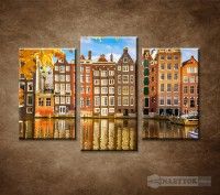 OBRAZ 3 DIELNY JESENN AMSTERDAM 75X50CM