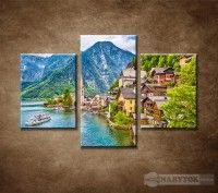 OBRAZ 3 DIELNY HALLSTATT 90X60 CM