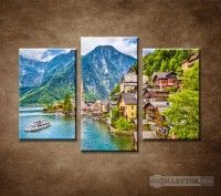 OBRAZ 3 DIELNY HALLSTATT 75X50CM