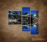 OBRAZ 3 DIELNY BROOKLYN 110X90 CM