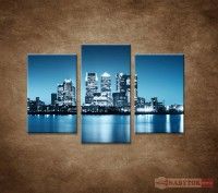 OBRAZ 3 DIELNY NON MESTO 75X50 CM