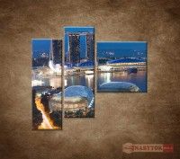 OBRAZ 3 DIELNY SINGAPUR 110X90 CM