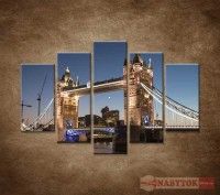 OBRAZ 5 DIELNY TOWER BRIDGE 150X100 CM