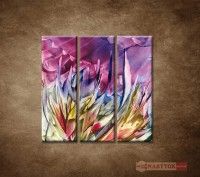 OBRAZ 3 DIELNY Abstraktn kvet 90X90 CM