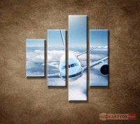 OBRAZ 4 DIELNY Boeing 747 80X90CM