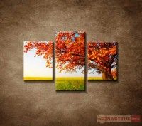 OBRAZ 3 DIELNY Jesenn dub 90X60 CM