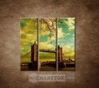 OBRAZ 3 DIELNY LONDN - TOWER BRIDGE 90X90