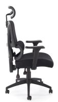 Kancel�rske kreslo ASTRAL, po�ah: sie�ovina �ierna/plast-�ierna - ilustra�n� obr�zok