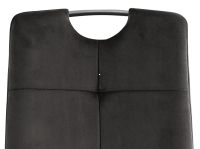 Stolička AXO VELVET, poťah: látka BLUVEL 19 čierna/kov: čierna mat. - ilustračný obrázok Stolička AXO VELVET, poťah: látka BLUVEL 19 čierna/kov: čierna mat. - ilustračný obrázok