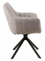 Kreslo AZALIA BREGO, poťah: látka BREGO 07 svetlá sivá/kov: čierna mat. - ilustračný obrázok Kreslo AZALIA BREGO, poťah: látka BREGO 07 svetlá sivá/kov: čierna mat. - ilustračný obrázok