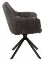 Kreslo AZALIA BREGO, poťah: látka BREGO 18 tmavá sivá/kov: čierna mat. - ilustračný obrázok Kreslo AZALIA BREGO, poťah: látka BREGO 18 tmavá sivá/kov: čierna mat. - ilustračný obrázok