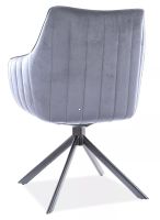 Kreslo AZALIA VELVET, poah: ltka BLUVEL 14 siv/kov: ierna mat. - ilustran obrzok