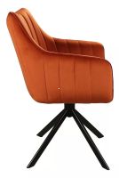 Kreslo AZALIA VELVET, poťah: látka BLUVEL 4215 škoricová/kov: čierna mat. - ilustračný obrázok Kreslo AZALIA VELVET, poťah: látka BLUVEL 4215 škoricová/kov: čierna mat. - ilustračný obrázok