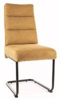 Stolička BERRY BREGO, poťah: látka BREGO 68 curry/kov: čierna mat. - ilustračný obrázok Stolička BERRY BREGO, poťah: látka BREGO 68 curry/kov: čierna mat. - ilustračný obrázok