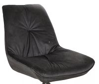 Stolička BOOGIE I VELVET, poťah: látka BLUVEL 19 čierna/kov: čierna mat. - ilustračný obrázok Stolička BOOGIE I VELVET, poťah: látka BLUVEL 19 čierna/kov: čierna mat. - ilustračný obrázok