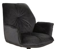 Kreslo BOOGIE II VELVET, poťah: látka BLUVEL 19 čierna/kov: čierna mat. - ilustračný obrázok Kreslo BOOGIE II VELVET, poťah: látka BLUVEL 19 čierna/kov: čierna mat. - ilustračný obrázok