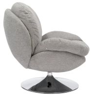 Kreslo BRIGITTE BREGO, po�ah: l�tka BREGO 07 svetl� siv�/podno�ka: kov-chr�m - ilustra�n� obr�zok