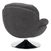 Kreslo BRIGITTE BREGO, po�ah: l�tka BREGO 18 tmav� siv�/podno�ka: kov-chr�m - ilustra�n� obr�zok