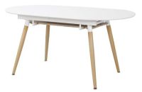 Stôl CALIBER, plát: lakovaná MDF-biela + laminovaná MDF-dub san remo/podnož: kov s povrchovou úpravou - dub san remo - ilustračný obrázok Stôl CALIBER, plát: lakovaná MDF-biela + laminovaná MDF-dub san remo/podnož: kov s povrchovou úpravou - dub san remo - ilustračný obrázok