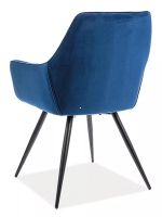 Kreslo CHERRY VELVET, poah: ltka zamatov BLUVEL 86 grantov/kov: ierna mat. - ilustran obrzok