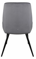 Stolička COBE VELVET, poťah: látka BLUVEL 14 sivá/kov: čierna mat. - ilustračný obrázok Stolička COBE VELVET, poťah: látka BLUVEL 14 sivá/kov: čierna mat. - ilustračný obrázok