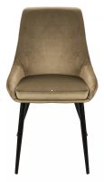 Stolička COBE VELVET, poťah: látka BLUVEL 77 olivová/kov: čierna mat. - ilustračný obrázok Stolička COBE VELVET, poťah: látka BLUVEL 77 olivová/kov: čierna mat. - ilustračný obrázok