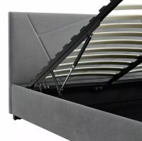 Posteľ COLUMBIA VELVET 160, poťah: látka aksamit TAP 192 sivá - ilustračný obrázok Posteľ COLUMBIA VELVET 160, poťah: látka aksamit TAP 192 sivá - ilustračný obrázok