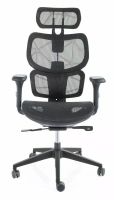 Kancelárske kreslo DEVON, poťah: sieťovina čierna/podnožka: čierna - ilustračný obrázok Kancelárske kreslo DEVON, poťah: sieťovina čierna/podnožka: čierna - ilustračný obrázok