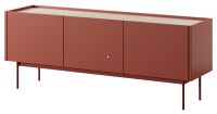 RTV stolk FABRE RTV144, farba: dub linea / ceramic red, nohy - kov 