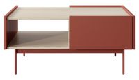 konferenn stolk FABRE L97, farba: dub linea / ceramic red, nohy - kov