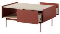 konferenn stolk FABRE L97 - vntro, farba: dub linea / ceramic red, nohy - kov