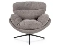 Kreslo FLORENCE RAVEN, po�ah: l�tka RAVEN 07 siv�/podno�ka: kov-�ierna mat. - ilustra�n� obr�zok