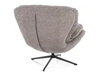 Kreslo FLORENCE RAVEN, po�ah: l�tka RAVEN 07 siv�/podno�ka: kov-�ierna mat. - ilustra�n� obr�zok