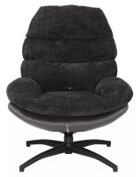 Kreslo GISELLE, po�ah: l�tka �ierna TAP 242/ekoko�a �ierna TAP 244 - ilustra�n� obr�zok