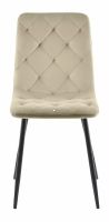 Stolička JERRY VELVET, poťah: látka BLUVEL 40 tmavá béžová/kov: čierna mat. - ilustračný obrázok Stolička JERRY VELVET, poťah: látka BLUVEL 40 tmavá béžová/kov: čierna mat. - ilustračný obrázok