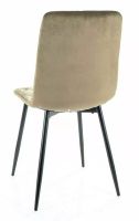 Stolička JERRY VELVET, poťah: látka BLUVEL 40 tmavá béžová/kov: čierna mat. - ilustračný obrázok Stolička JERRY VELVET, poťah: látka BLUVEL 40 tmavá béžová/kov: čierna mat. - ilustračný obrázok