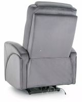 Relaxa�n� kreslo KRONOS VELVET, po�ah: l�tka BLUVEL 14 siv� - ilustra�n� obr�zok