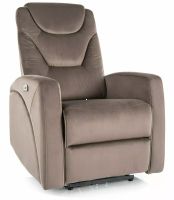 Relaxa�n� kreslo KRONOS VELVET, po�ah: l�tka BLUVEL 38 cappuccino - ilustra�n� obr�zok