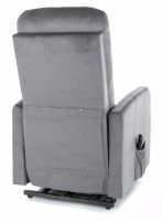 Relaxačné kreslo LETO VELVET, poťah: látka BLUVEL 14 sivá - ilustračný obrázok Relaxačné kreslo LETO VELVET, poťah: látka BLUVEL 14 sivá - ilustračný obrázok