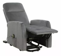 Relaxačné kreslo LETO VELVET, poťah: látka BLUVEL 14 sivá, rozkladanie - ilustračný obrázok Relaxačné kreslo LETO VELVET, poťah: látka BLUVEL 14 sivá, rozkladanie - ilustračný obrázok