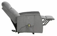 Relaxačné kreslo LETO VELVET, poťah: látka BLUVEL 14 sivá, rozkladanie - ilustračný obrázok Relaxačné kreslo LETO VELVET, poťah: látka BLUVEL 14 sivá, rozkladanie - ilustračný obrázok