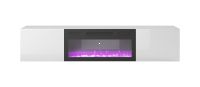 RTV stolk LIVO RTV-180w s krbom, farba: biela/biely lesk