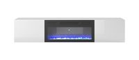 RTV stolk LIVO RTV-180w s krbom, farba: biela/biely lesk