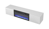 RTV stolk LIVO RTV-180w s krbom, farba: biela/biely lesk