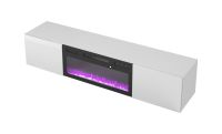 RTV stolk LIVO RTV-180w s krbom, farba: biela/biely lesk
