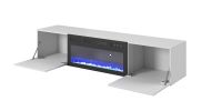 RTV stolk LIVO RTV-180w s krbom - vntro, farba: biela/biely lesk