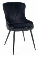 Stolička LOTUS VELVET, poťah: látka BLUVEL 19 čierna - ilustračný obrázok Stolička LOTUS VELVET, poťah: látka BLUVEL 19 čierna - ilustračný obrázok