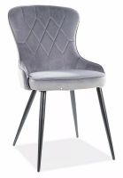 Stolička LOTUS VELVET, poťah: látka BLUVEL 14 sivá - ilustračný obrázok Stolička LOTUS VELVET, poťah: látka BLUVEL 14 sivá - ilustračný obrázok